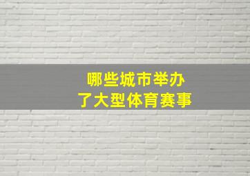 哪些城市举办了大型体育赛事