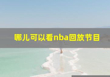 哪儿可以看nba回放节目