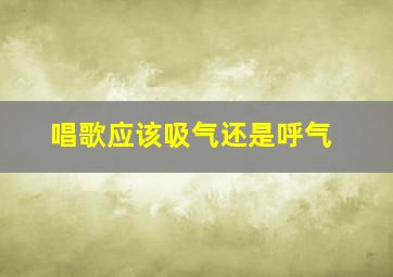 唱歌应该吸气还是呼气