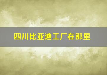 四川比亚迪工厂在那里