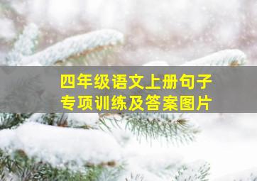 四年级语文上册句子专项训练及答案图片