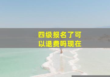 四级报名了可以退费吗现在