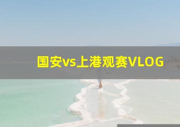 国安vs上港观赛VLOG