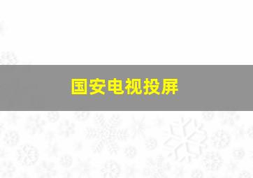 国安电视投屏