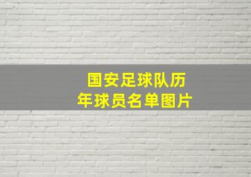 国安足球队历年球员名单图片