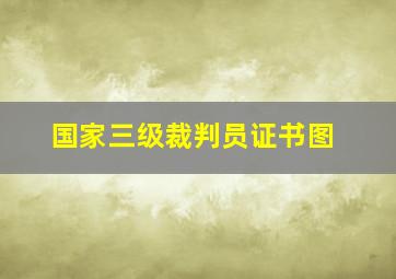 国家三级裁判员证书图