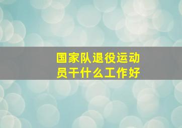 国家队退役运动员干什么工作好