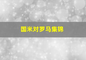 国米对罗马集锦