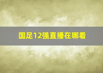 国足12强直播在哪看