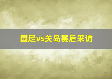 国足vs关岛赛后采访