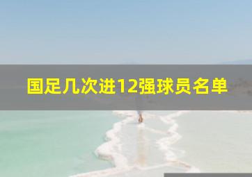 国足几次进12强球员名单