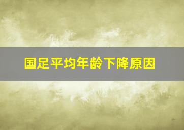 国足平均年龄下降原因