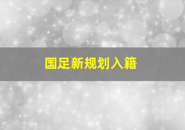 国足新规划入籍