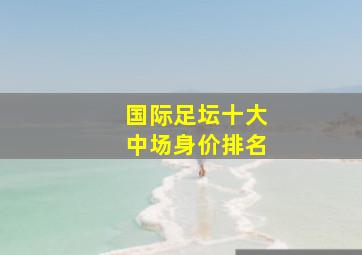 国际足坛十大中场身价排名