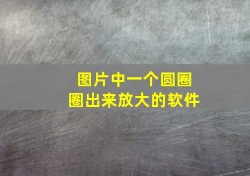 图片中一个圆圈圈出来放大的软件