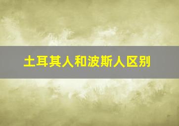 土耳其人和波斯人区别