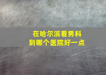 在哈尔滨看男科到哪个医院好一点