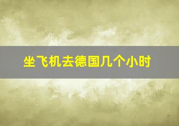 坐飞机去德国几个小时