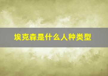 埃克森是什么人种类型