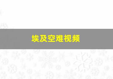 埃及空难视频