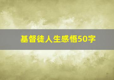 基督徒人生感悟50字