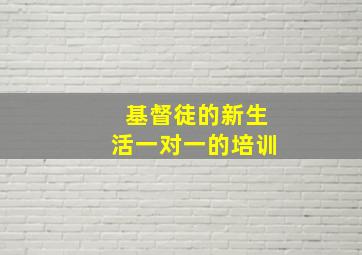 基督徒的新生活一对一的培训