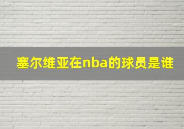 塞尔维亚在nba的球员是谁