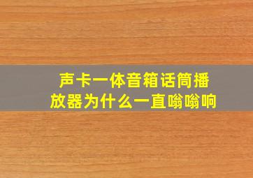 声卡一体音箱话筒播放器为什么一直嗡嗡响