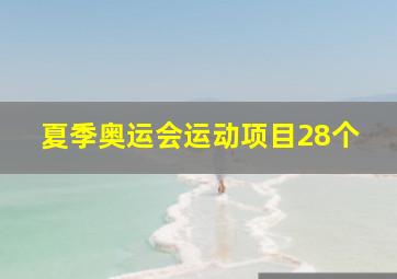 夏季奥运会运动项目28个