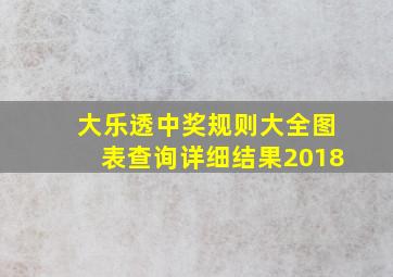 大乐透中奖规则大全图表查询详细结果2018