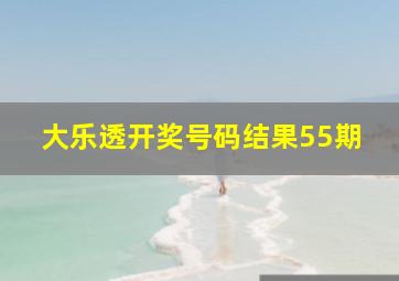 大乐透开奖号码结果55期