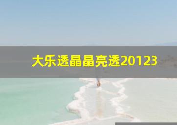 大乐透晶晶亮透20123