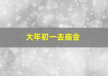 大年初一去庙会