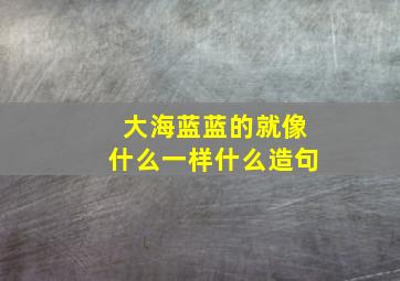 大海蓝蓝的就像什么一样什么造句