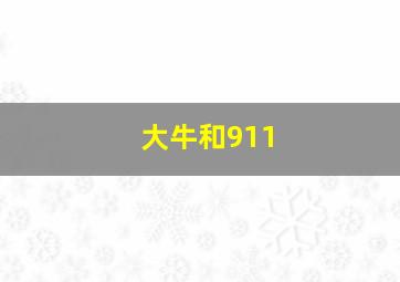 大牛和911