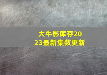 大牛影库存2023最新集数更新