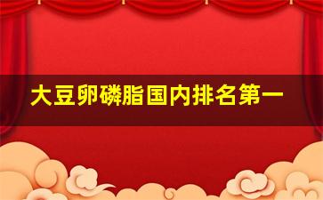 大豆卵磷脂国内排名第一