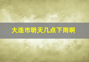 大连市明天几点下雨啊