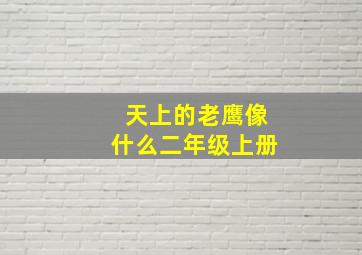 天上的老鹰像什么二年级上册