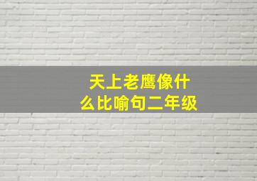 天上老鹰像什么比喻句二年级