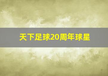 天下足球20周年球星