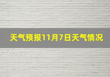 天气预报11月7日天气情况