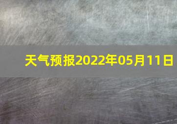 天气预报2022年05月11日