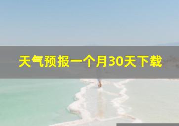 天气预报一个月30天下载