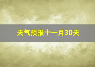 天气预报十一月30天