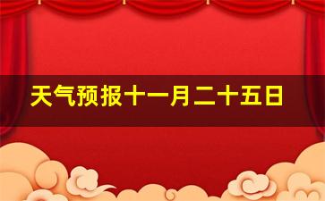 天气预报十一月二十五日