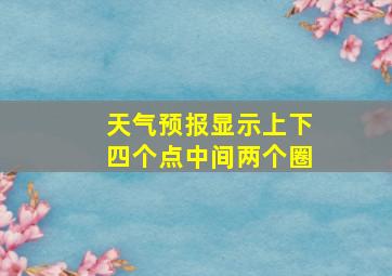 天气预报显示上下四个点中间两个圈