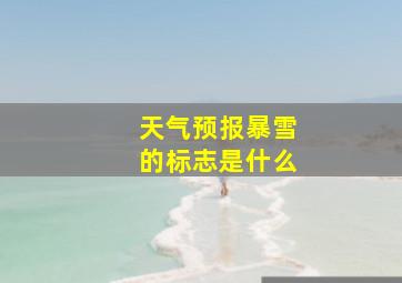 天气预报暴雪的标志是什么