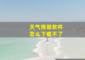 天气预报软件怎么下载不了