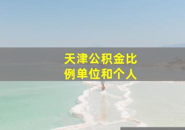 天津公积金比例单位和个人